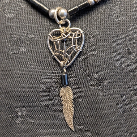 Vintage Native American Genuine Sterling Silver Dreamcatcher Pendant Necklace - Picture 2 of 12